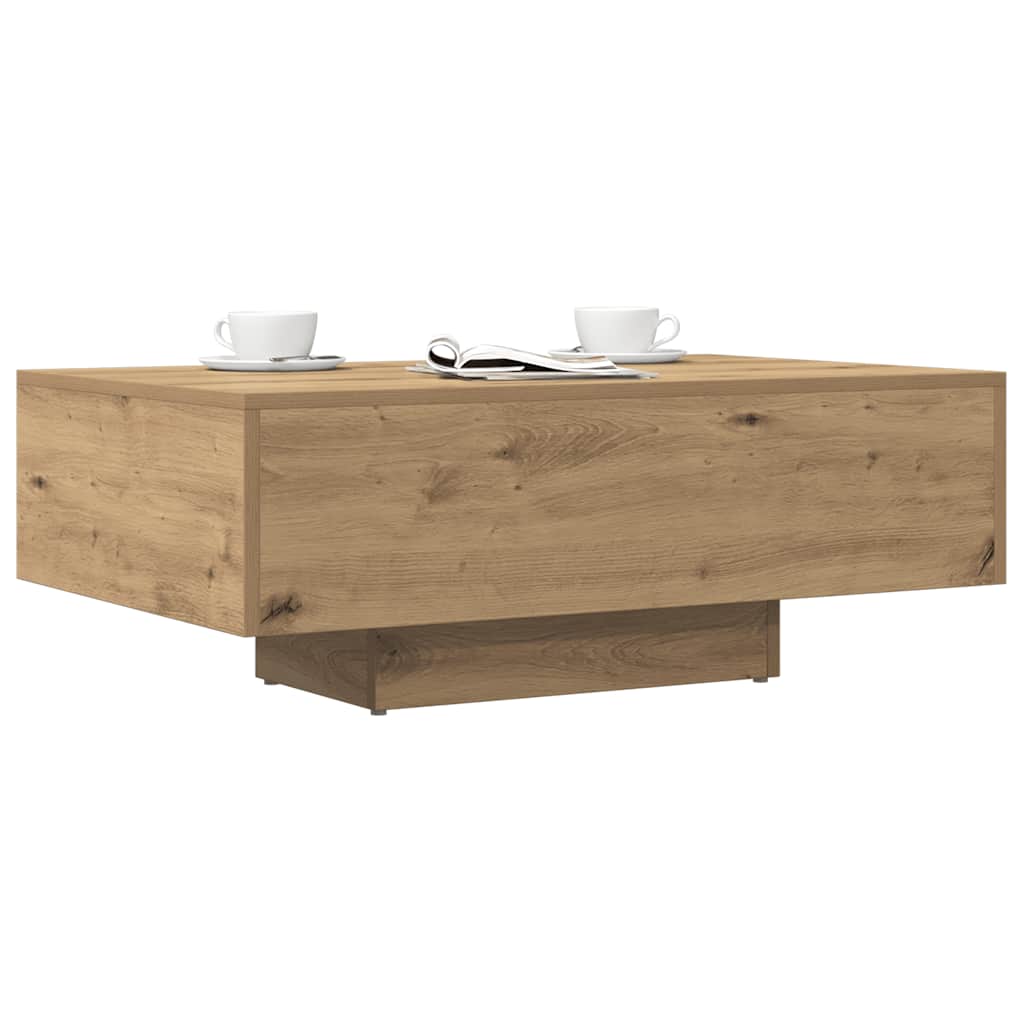 Tavolino Salotto Rovere Artigianale 85x55x31 cm in Truciolato | homemem39