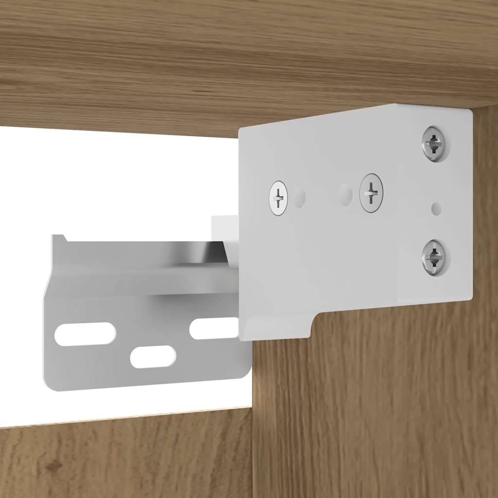 Armadietto TV Montato a Parete Rovere Artigianale 30,5x30x30 cm - homemem39