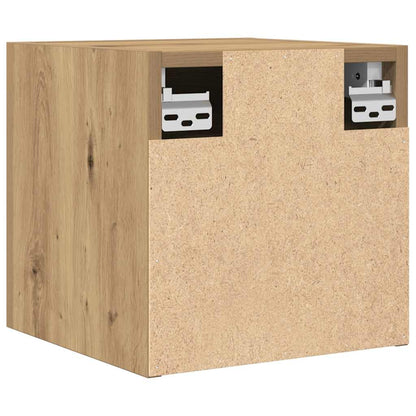 Armadietti TV Montati a Parete 2pz Artigianale 30,5x30x30 cm