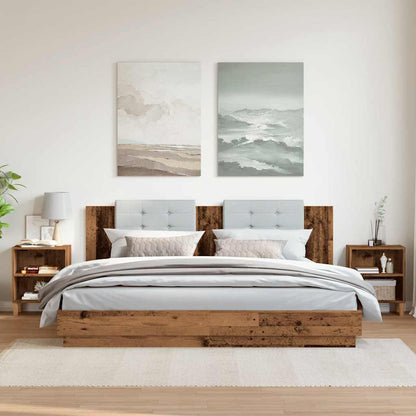 Comodini 2 pz Legno Vecchio 40x30x50 cm in Legno Multistrato - homemem39