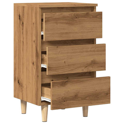 Comodino Rovere Artigianale 40x35x69 cm in Legno Multistrato - homemem39