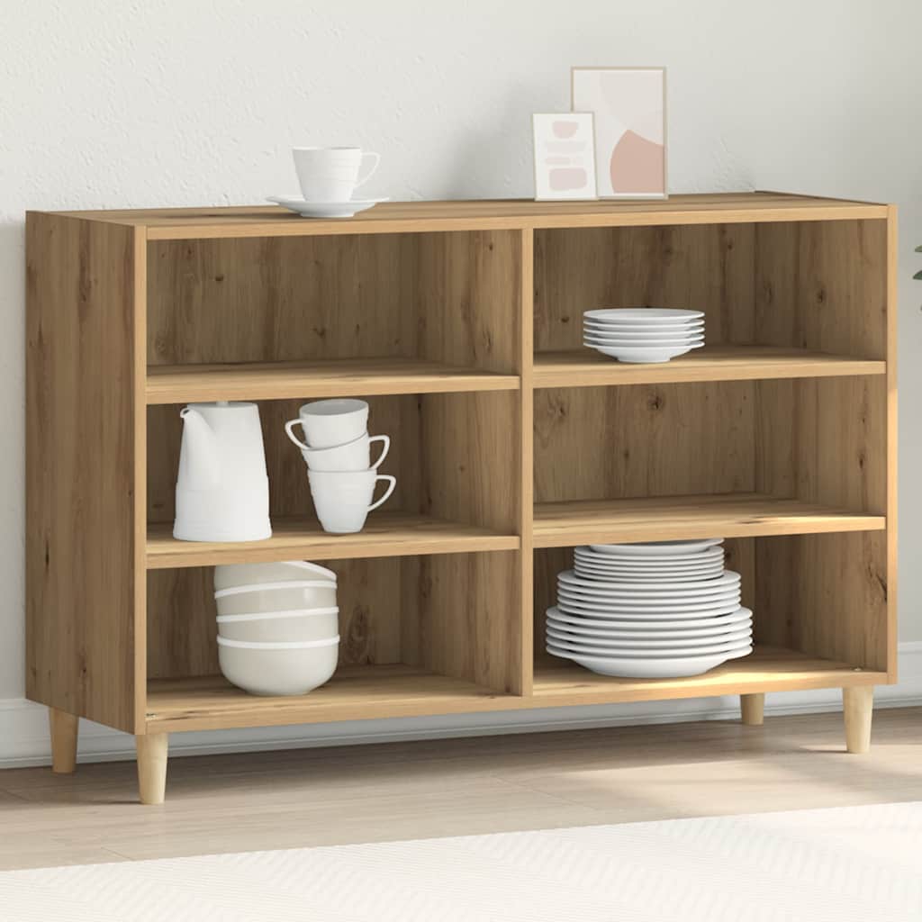 Credenza Rovere Artigianale 103,5x35x70 cm in Truciolato | homemem39