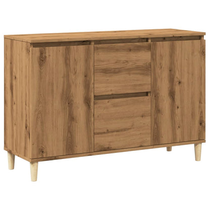 Credenza Rovere Artigianale 102x35x70 cm in Legno Multistrato - homemem39