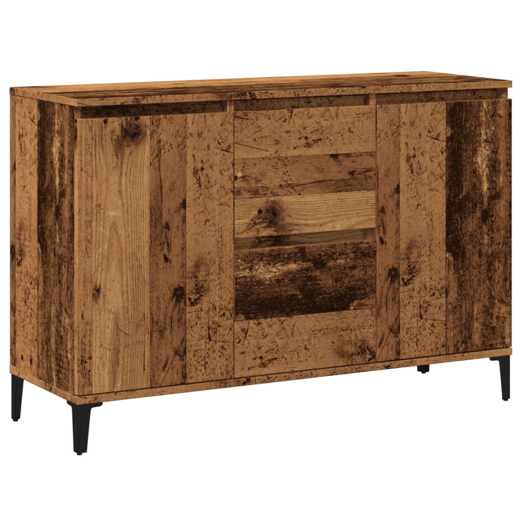 Credenza Legno Antico 102x35x70 cm in Legno Multistrato - homemem39