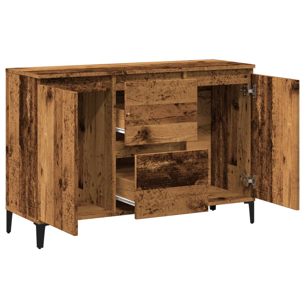 Credenza Legno Antico 102x35x70 cm in Legno Multistrato - homemem39