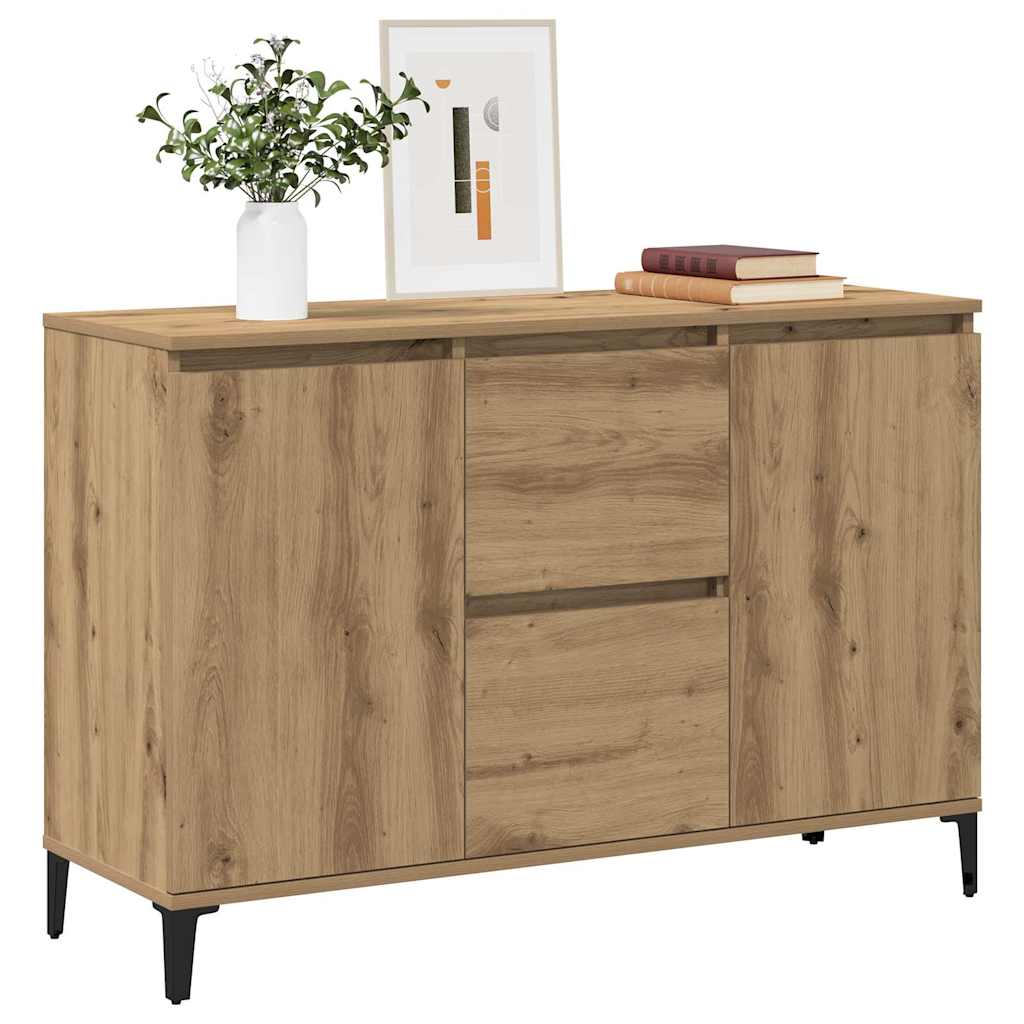 Credenza Rovere Artigianale 102x35x70 cm in Legno Multistrato - homemem39