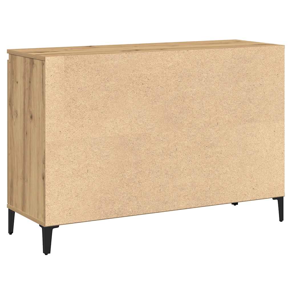 Credenza Rovere Artigianale 102x35x70 cm in Legno Multistrato - homemem39