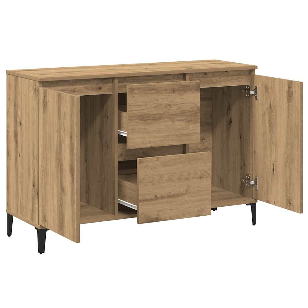 Credenza Rovere Artigianale 102x35x70 cm in Legno Multistrato - homemem39