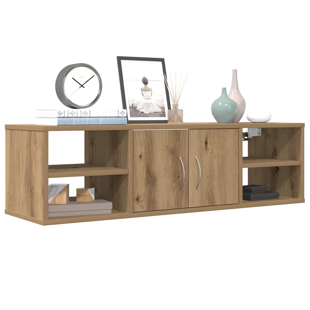 Armadietto a Muro Rovere Artigianale 101x30x29 cm in Truciolato | homemem39