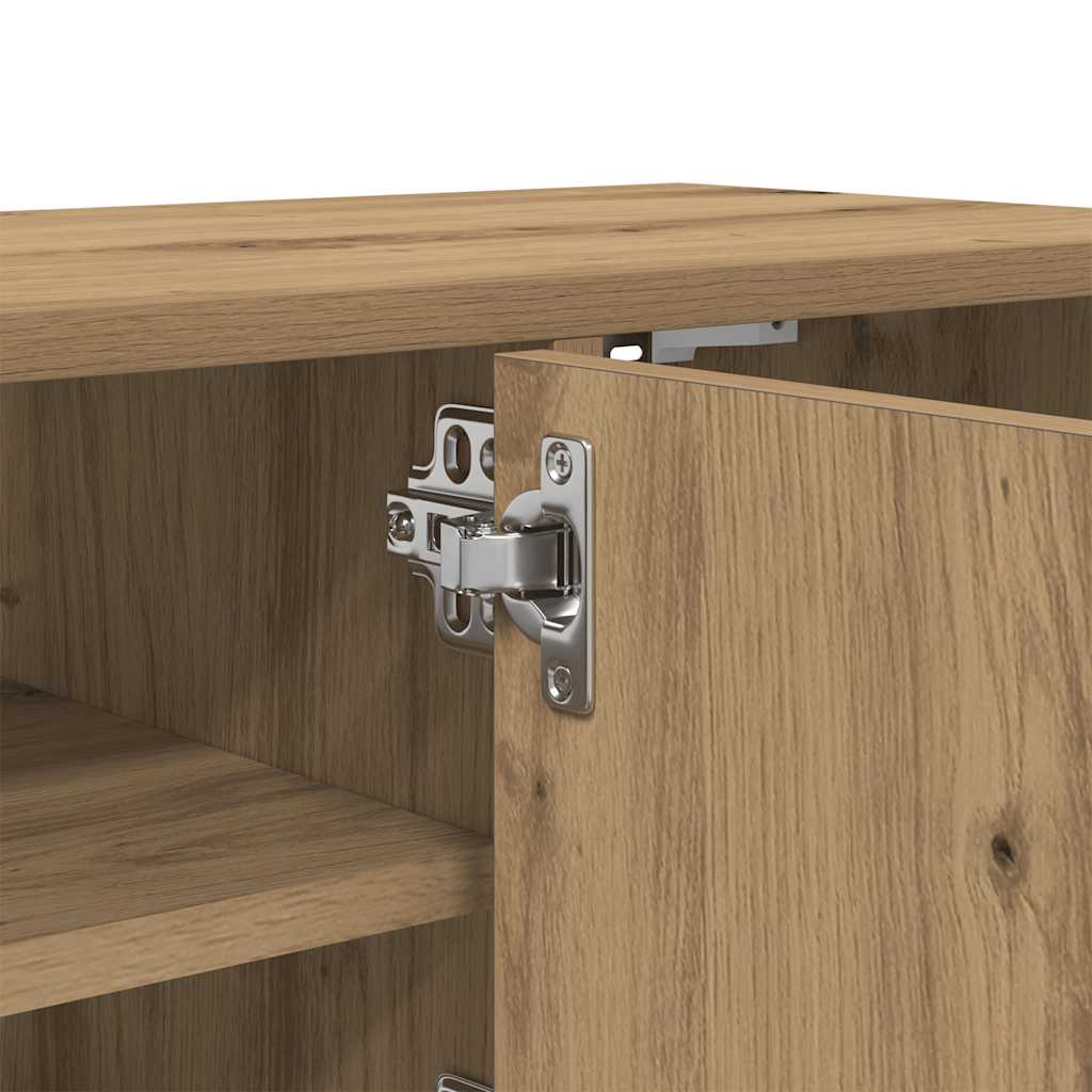 Armadietto a Muro Rovere Artigianale 101x30x29 cm in Truciolato | homemem39