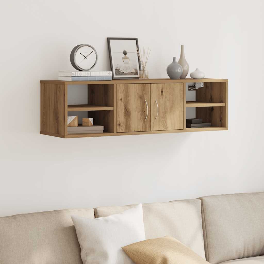 Armadietto a Muro Rovere Artigianale 101x30x29 cm in Truciolato | homemem39
