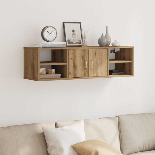 Armadietto a Muro Rovere Artigianale 101x30x29 cm in Truciolato | homemem39