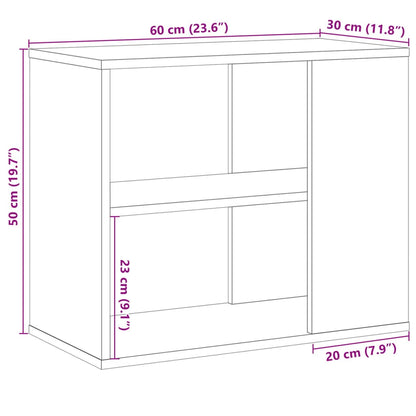 Mobiletto Laterale Legno Antico 60x30x50 cm Legno Multistrato - homemem39