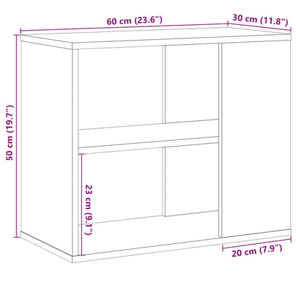 Mobiletto Laterale Rovere Artigianale 60x30x50 cm Multistrato | homemem39