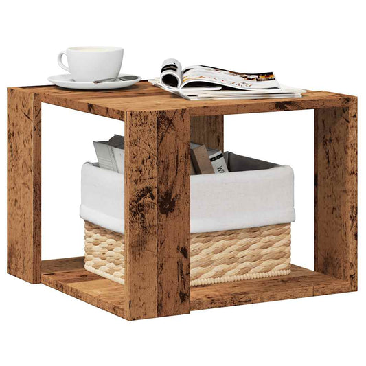 Tavolino da Salotto Legno Vecchio 40x40x30 cm Legno Multistrato | homemem39