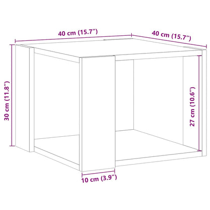 Tavolino Salotto Rovere Artigianale 40x40x30 cm in Truciolato | homemem39