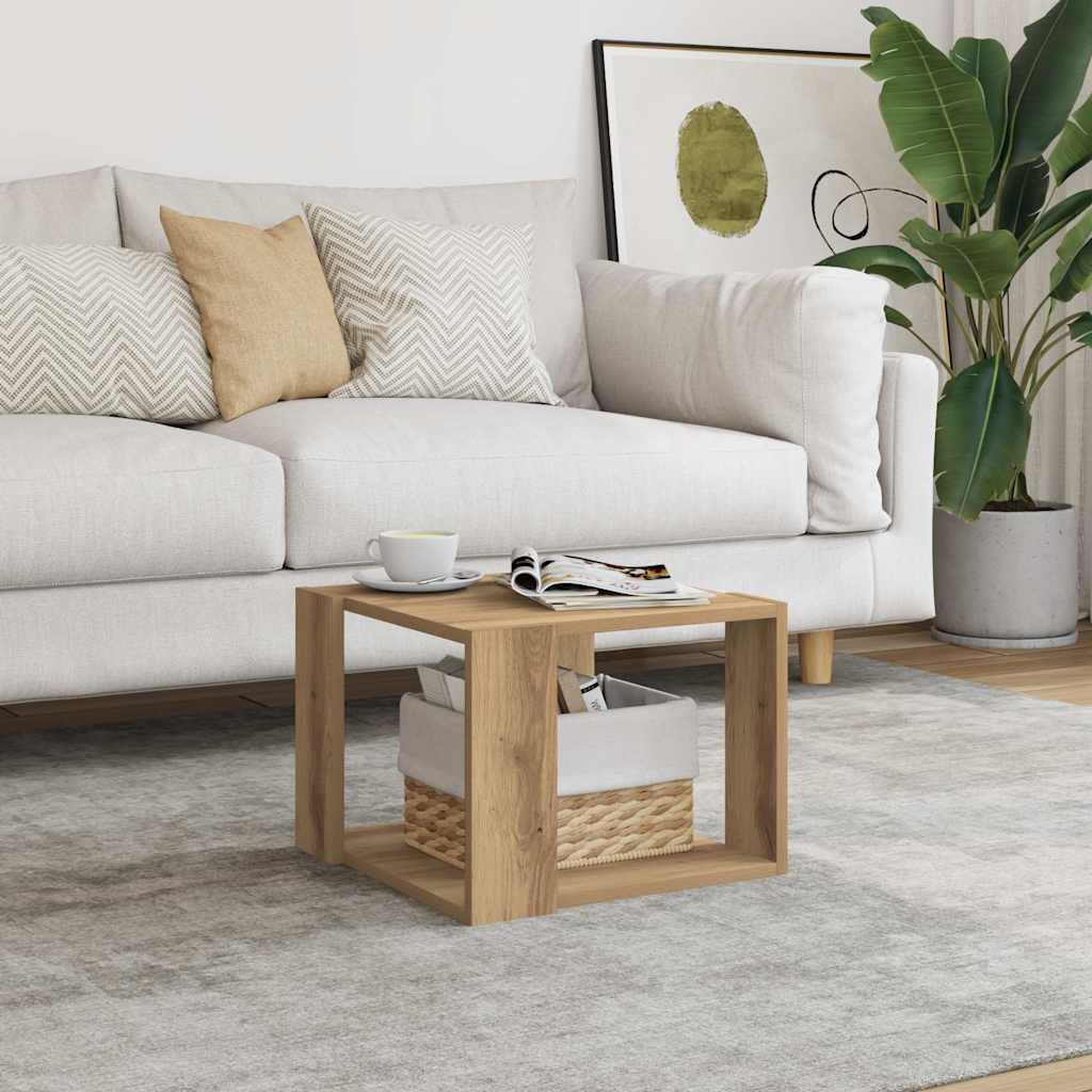 Tavolino Salotto Rovere Artigianale 40x40x30 cm in Truciolato | homemem39