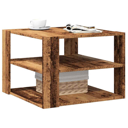 Tavolino da Salotto Legno Vecchio 58x58x40 cm Legno Multistrato | homemem39