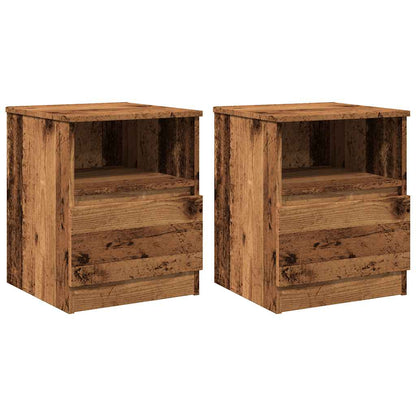Comodini 2 pz Legno Antico 40x40x50 cm in Legno Multistrato - homemem39