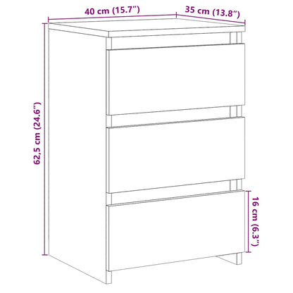 Comodino Legno Antico 40x35x62,5 cm in Legno Multistrato - homemem39