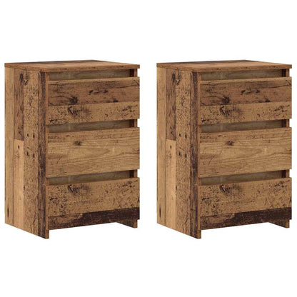 Comodini Legno Antico 2 pz 40x35x62,5 cm in Legno Multistrato - homemem39