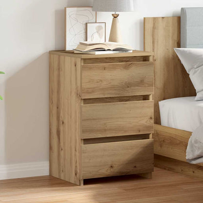 Comodino Rovere Artigianale 40x35x62,5 cm in Legno Multistrato - homemem39