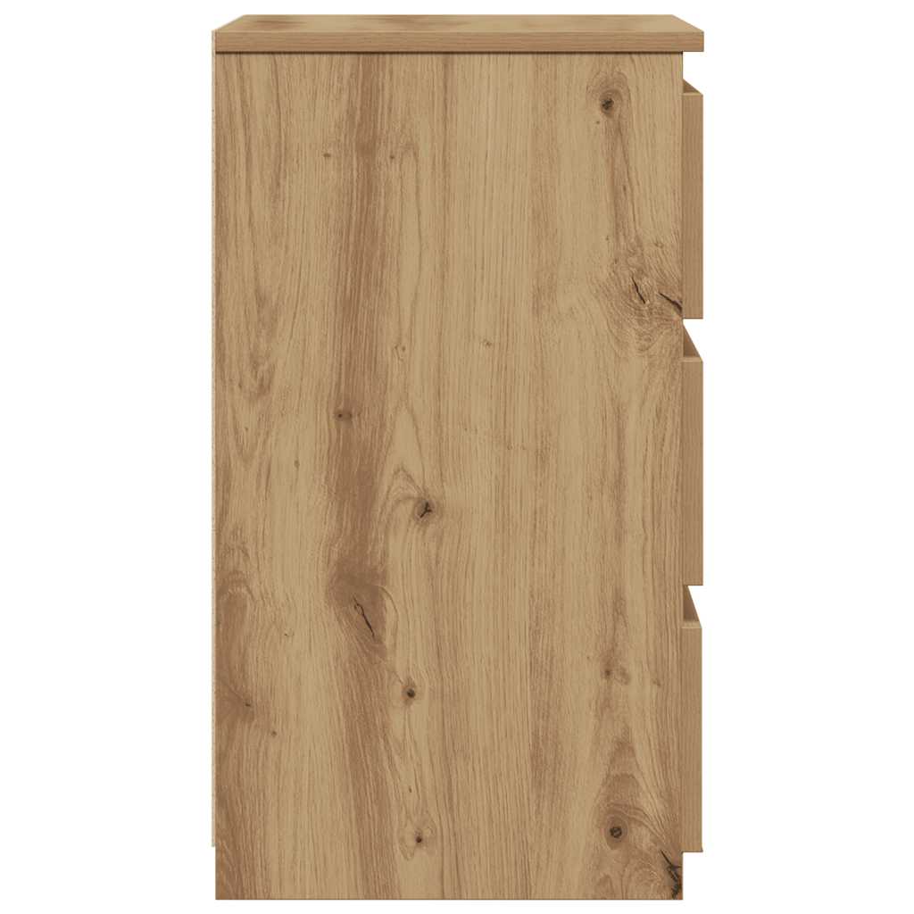 Comodino Rovere Artigianale 40x35x62,5 cm in Legno Multistrato - homemem39