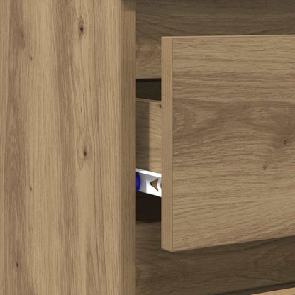 Comodini 2pz Rovere Artigianale 40x35x62,5 cm Legno Multistrato - homemem39