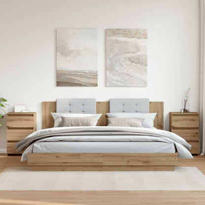 Comodini 2pz Rovere Artigianale 40x35x62,5 cm Legno Multistrato - homemem39