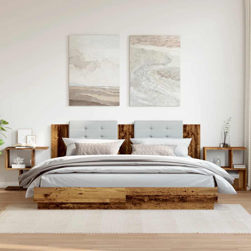 Comodini 2 pz in Legno Vecchio 50x30x51,5 cm Legno Multistrato - homemem39