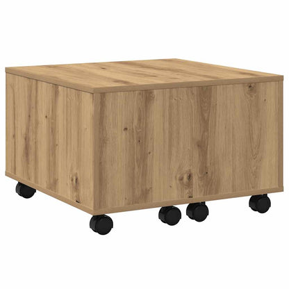Tavolino Salotto Rovere Artigianale 60x60x38 cm in Truciolato