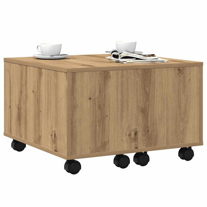 Tavolino Salotto Rovere Artigianale 60x60x38 cm in Truciolato