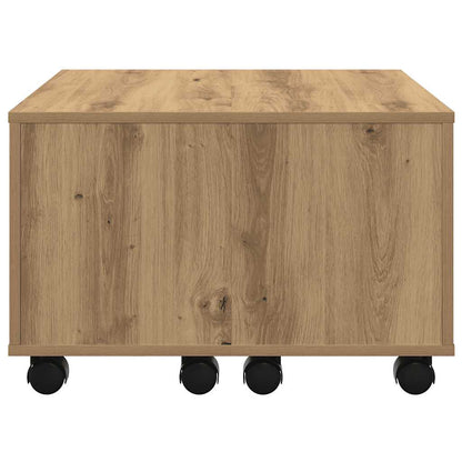 Tavolino Salotto Rovere Artigianale 60x60x38 cm in Truciolato