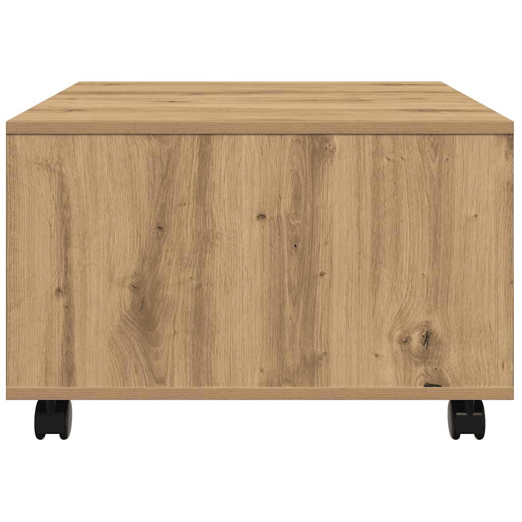 Tavolino Salotto Rovere Artigianale 60x60x38 cm in Truciolato