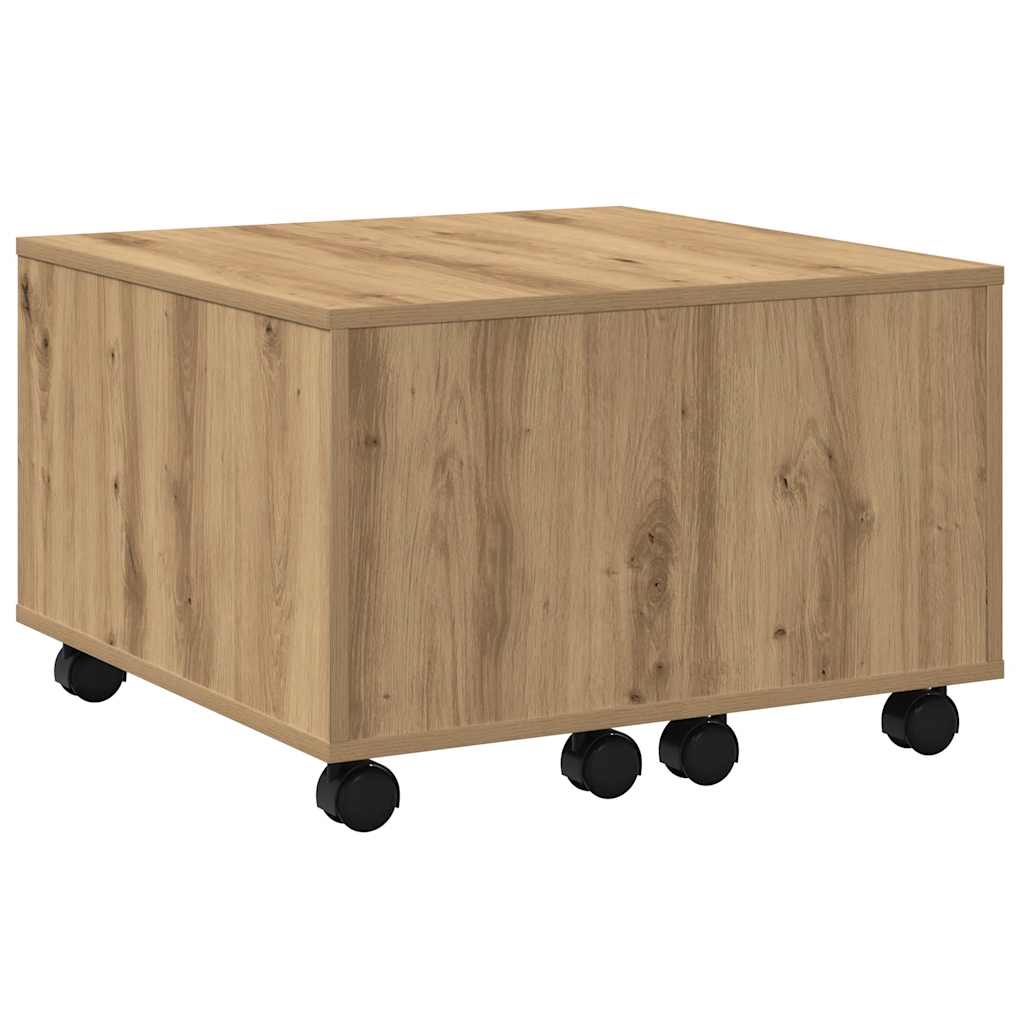 Tavolino Salotto Rovere Artigianale 60x60x38 cm in Truciolato
