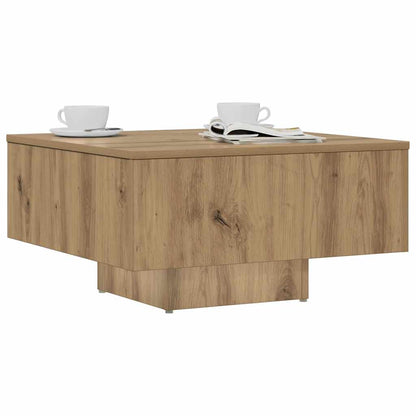 Tavolino da Salotto Rovere Artigianale 60x60x31,5 cm Truciolato | homemem39