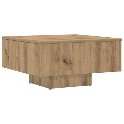 Tavolino da Salotto Rovere Artigianale 60x60x31,5 cm Truciolato | homemem39