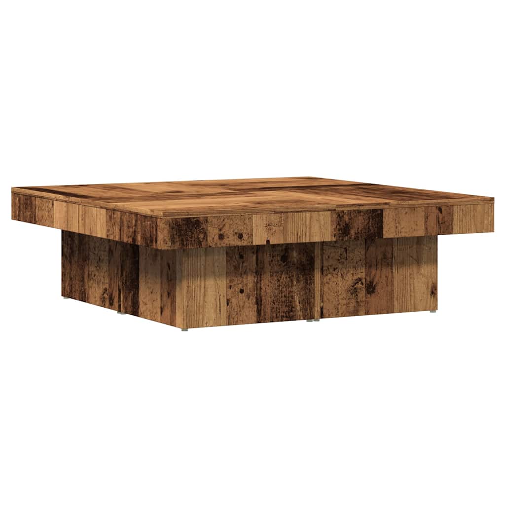 Tavolino da Salotto Legno Antico 90x90x28 cm in Truciolato | homemem39