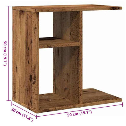 Tavolino Legno Vecchio 50x30x50 cm in Legno Multistrato - homemem39