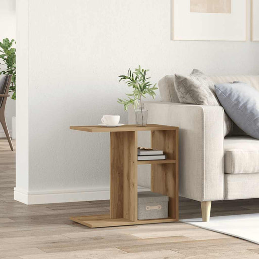 Tavolino Rovere Artigianale 50x30x50 cm Legno Multistrato - homemem39