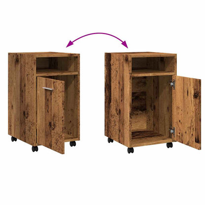Armadio con Ruote Legno Vecchio 33x38x60 cm Legno Multistrato | homemem39