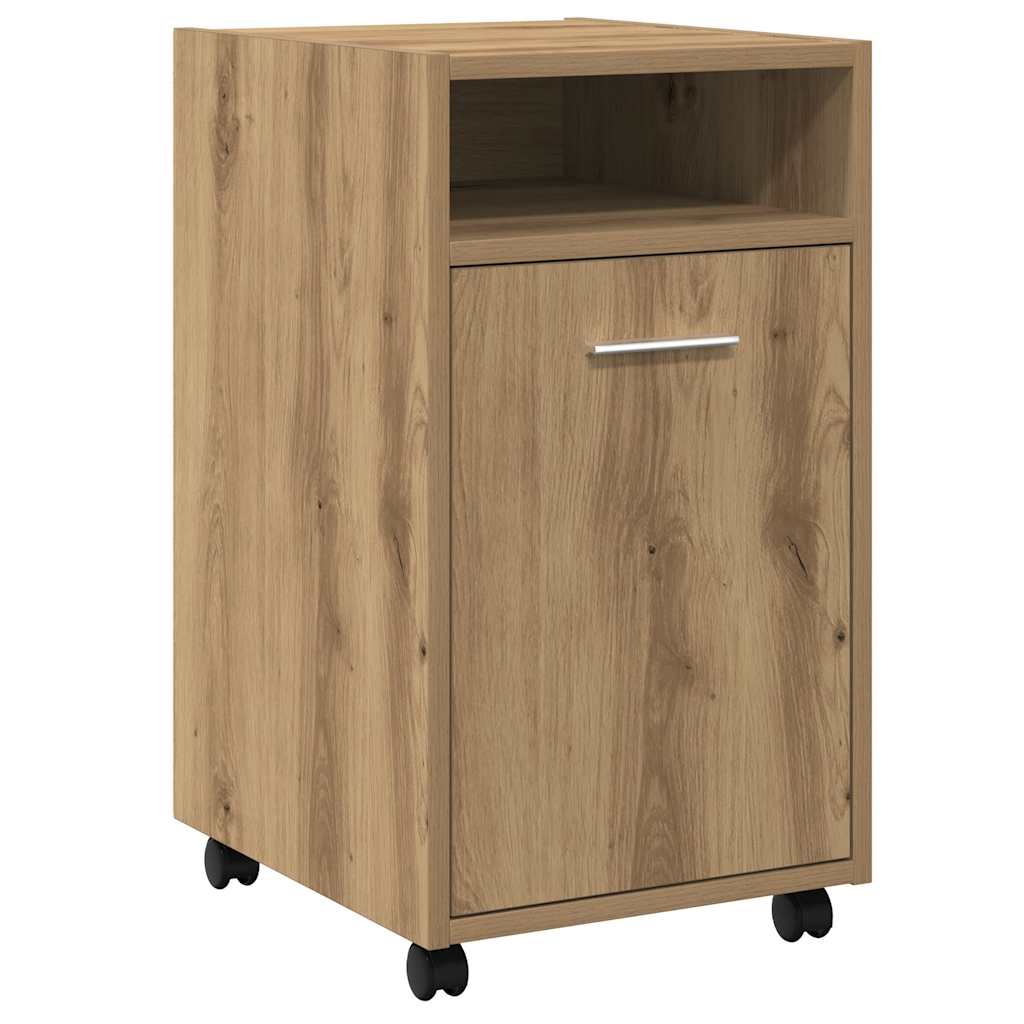 Armadio con Ruote Rovere Artigianale 33x38x60 cm in Truciolato | homemem39