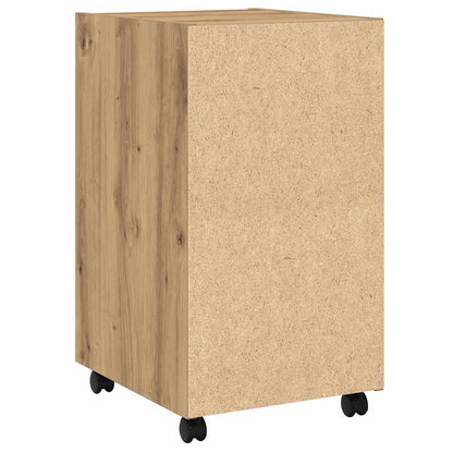 Armadio con Ruote Rovere Artigianale 33x38x60 cm in Truciolato | homemem39