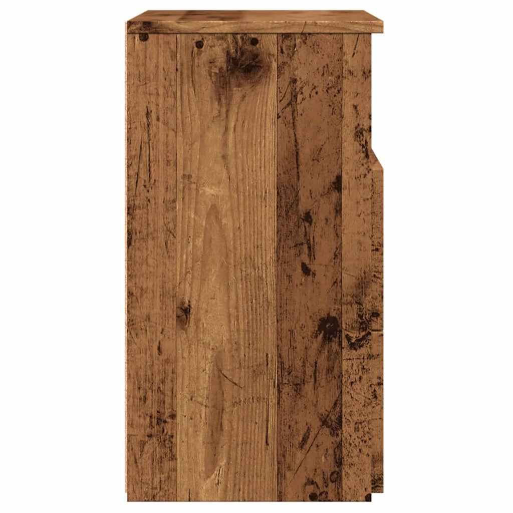 Comodino Legno Antico 50x32x60 cm in Legno Multistrato - homemem39