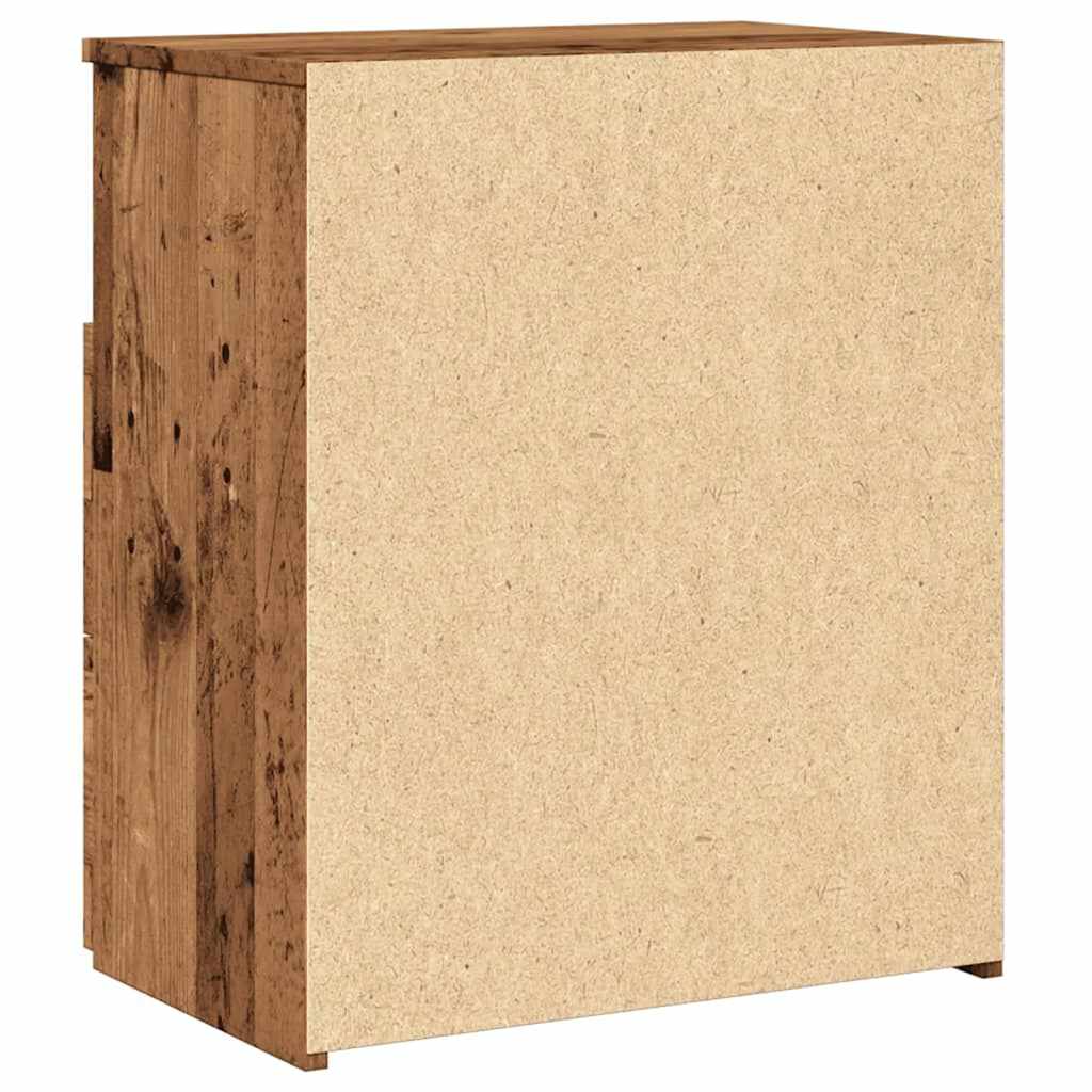 Comodino Legno Antico 50x32x60 cm in Legno Multistrato - homemem39
