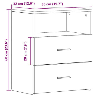 Comodini Legno Antico 2 pz 50x32x60 cm in Legno Multistrato - homemem39
