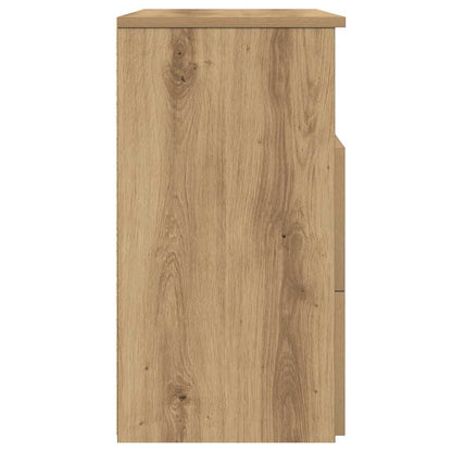 Comodini 2pz Rovere Artigianale 50x32x60cm in Legno Multistrato - homemem39