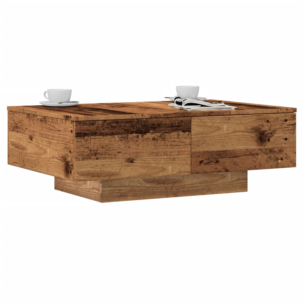 Tavolino da Salotto Legno Antico 90x60x31 cm Legno Multistrato | homemem39
