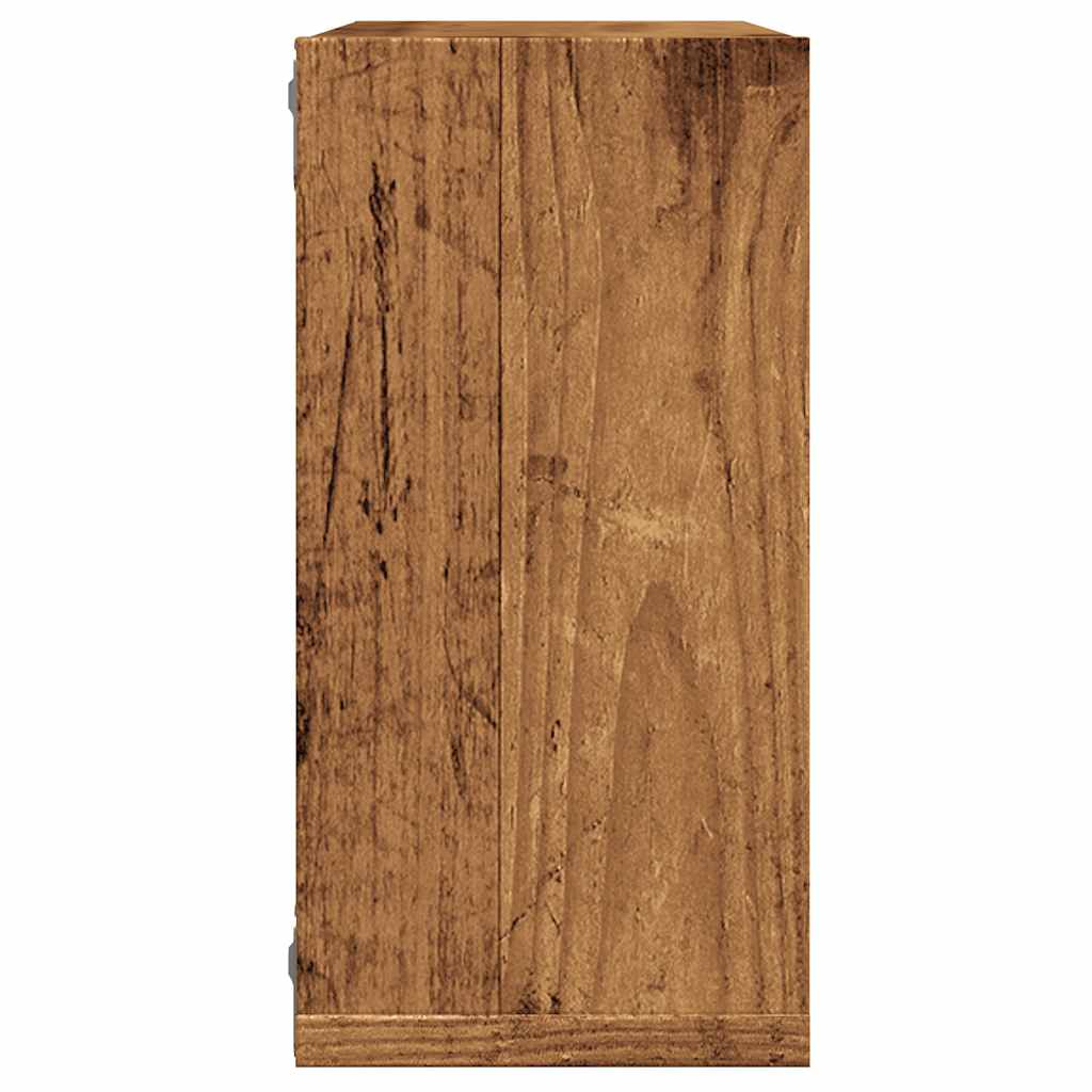 Mensole Parete a Cubo 2 pz Legno Vecchio 30x15x30 cm Truciolato | homemem39