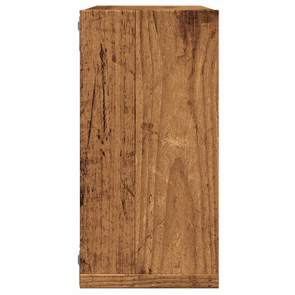 Mensole Parete a Cubo 2 pz Legno Vecchio 30x15x30 cm Truciolato | homemem39
